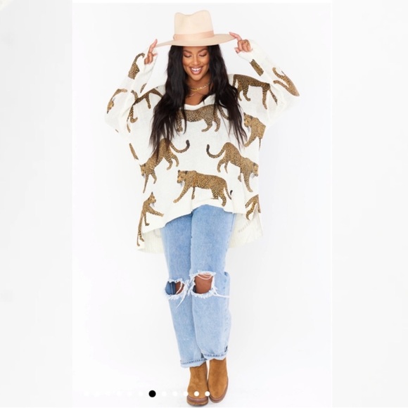 Show Me Your MuMu Sweaters - Show Me Your Mumu Tossed leopard knit sweater size medium